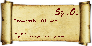 Szombathy Olivér névjegykártya